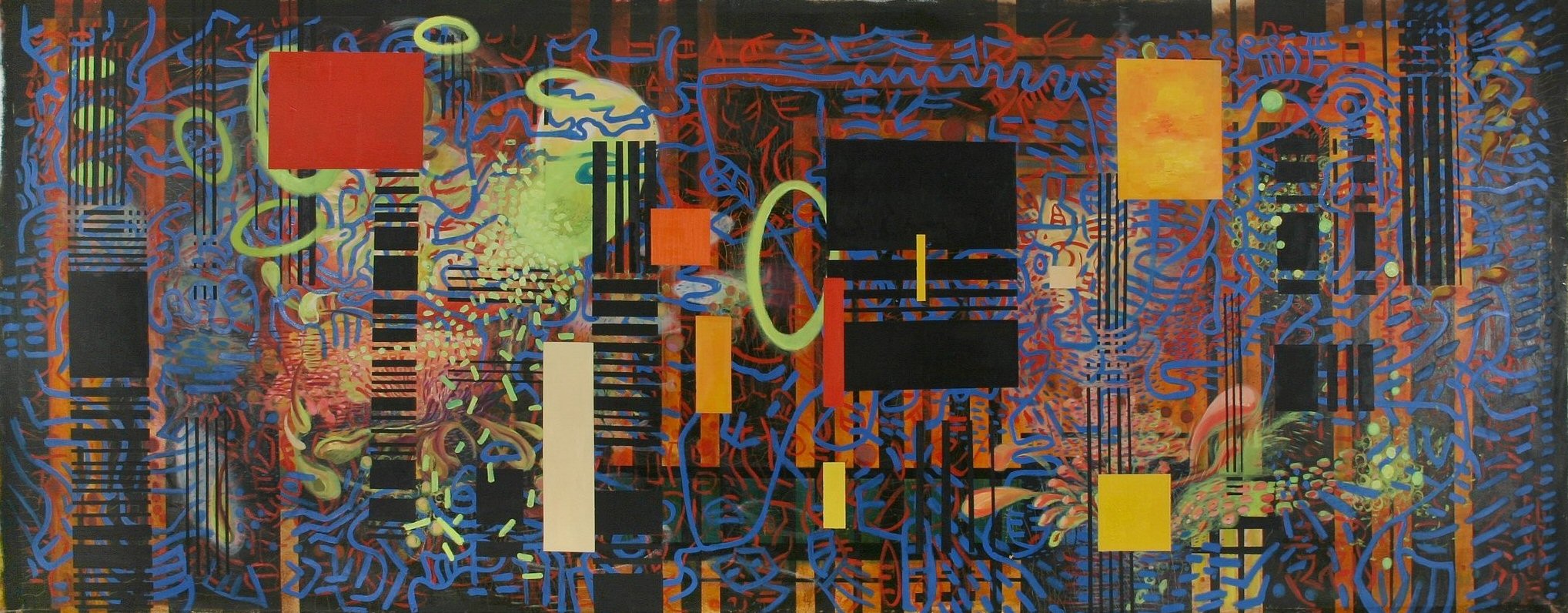 Garden Series II, 68 x 144 inches, Oil on Canvas, 2002-2010
